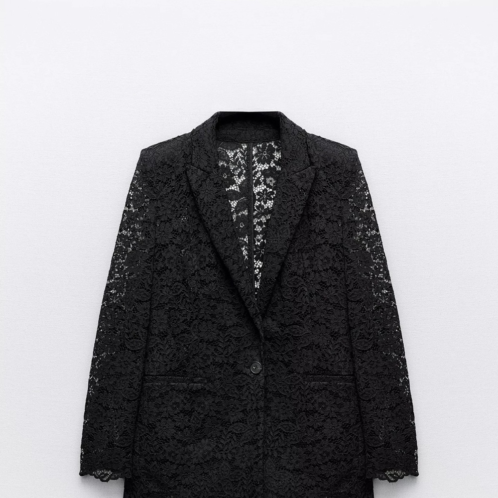 Elegant Black Lace Women's Jacket
